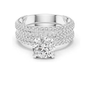 Anillo de Compromiso con Diamantes Redondos Brillantes Cultivados en Laboratorio, 3.57 CT en Total, Claridad VVS-VS EF, Oro de 18K, 14K, 10K y Plata 925 - Product Image 3