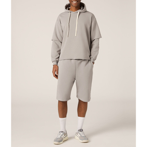 Conjunto de sudaderas con capucha y pantalones cortos para hombre, conjuntos informales elegantes de verano, ajuste personalizado con telas duraderas de calidad - Product Image 5