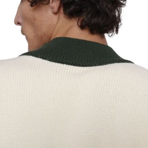 เสื้อสเวตเตอร์แองเกลอร์ผ้าคอตตอนถักหนักพร้อมลายปักเน้นไหล่ปล่อยและใส่สบายสำหรับทุกฤดู - Product Image 4