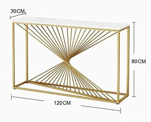 Mesa de Centro Rectangular de Metal Colorida y Ecológica, Mesa de Acento Moderna y Lujosa para Sala de Estar - Product Image 6