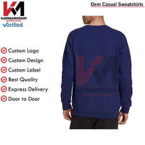 Sweat-shirts décontractés personnalisés avec logo OEM pour hommes Streetwear sérigraphie Patchwork pull-over sweat-shirt tendance à la mode - Product Image 3