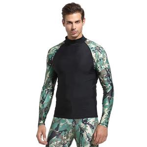 Camisetas de Compresión para Hombre, Sublimadas, de Spandex/Nailon, Protección UV, Transpirables, Elásticas, de Secado Rápido, Manga Larga, Protección contra Erupciones - Product Image 1