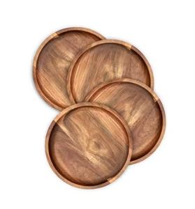 Platos de madera para aperitivos para fiestas, eventos y hogar, madera de acacia ecológica con acabado suave para servir, llegada caliente - Product Image 4