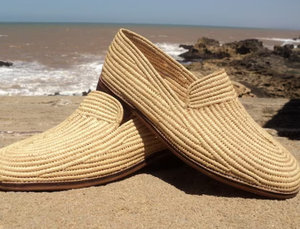 Mocassins en raphia marocain, chaussures en raphia tissées à la main, sandales en raphia, chaussures en raphia marocain, chaussures bohème, fait main - Product Image 4