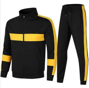 High Quality Men's Gym Jogger Tracksuit Zip Sweatsuit Logo Slim Fit 2-Piece Polyester <b>Lightweight</b> Colorful for Autumn Season - Product Image 5