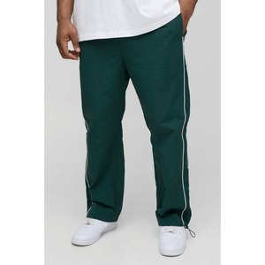 Pantalon en nylon de grande taille avec passepoil pour hommes, léger, à séchage rapide, pour la gym, le fitness et le streetwear, avec logo personnalisé - Product Image 4