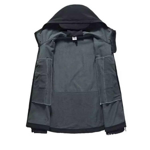 Veste Softshell pour homme OEM, imperméable, à capuche, légère, décontractée, style urbain, logo sur le devant - Product Image 3