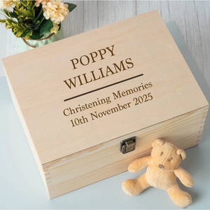 Elegante Caja de <span class=keywords><strong>Madera</strong></span> para Bautizo |   <span class=keywords><strong>Nombre</strong></span> y fecha personalizables - Product Image 1