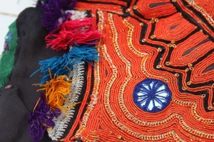 Kutch Vintage Adornado Yokes Parches Bolsos Vestido Chaqueta Banjara Espejo Parche - Product Image 6