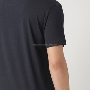 Camiseta en relieve de alta calidad 100% algodón personalizado colores sólidos impresión hombres camisetas Stock Color sólido camiseta - Product Image 4