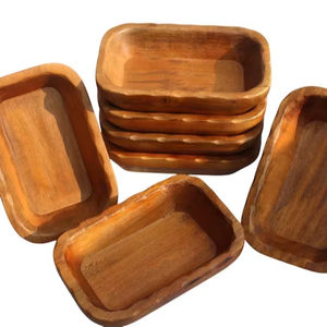 Bols en bois faits à la main Décoration de cuisine rustique - Product Image 1