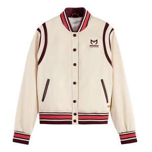 Vestes d'hiver pour hommes de haute qualité 100% coton, col montant, logo sur le devant, style Letterman, vêtements décontractés, faible MOQ, vente en gros - Product Image 1