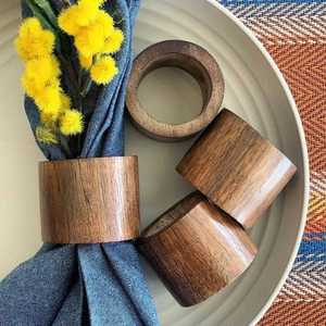 Rond de serviette le plus précieux porte-serviettes en bois indien fabriqué à la main porte-serviettes de cuisine décoratif porte-serviettes de table - Product Image 3