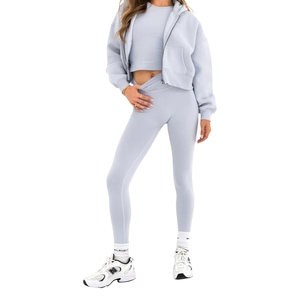 Leggings Deportivos Sólidos de Alta Calidad con Logotipo Personalizado, Tejido Elástico en 4 Direcciones de Poliéster y Spandex para Entrenamiento, Running y Ejercicio para Mujer - Product Image 1