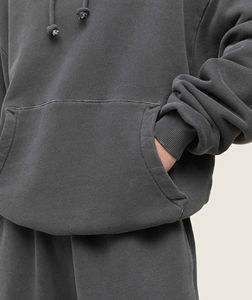 Ensemble de survêtement pour femme en coton de haute qualité, personnalisable, sweat-shirt et pantalon, couleur unie, coupe ample, jogging, survêtement de sport chez Nurak - Product Image 3