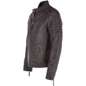 Vente en gros Veste en cuir tendance à col montant pour hommes Veste d'extérieur en faux cuir légère et chaude pour la moto - Product Image 6