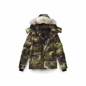 Men's Canada Parka Coat <b>Jacket</b> Detachable Removable Hood Fur <b>Wolf</b> Puffer Goose Quilted <b>Winter</b> Season Stand Collar Plain Dyed - Product Image 5