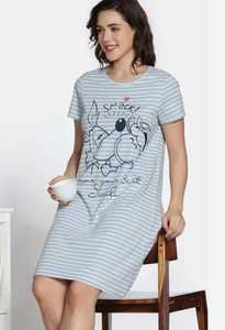 Nuevo camisón suelto de verano, camisón de manga corta para niña, vestido de noche de algodón para mujer 2025 - Product Image 5