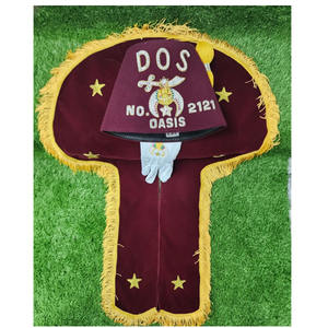 Gorro, Collar y Guantes Masónicos Shriner D.O.S. (Hija de la Esfinge) Personalizables con Pedrería, Gran Venta a Precios Bajos - Product Image 1