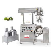 Homogénéisateur à vide hydraulique de 100 L pour la fabrication de lotions, de masques de boue, de produits cosmétiques, alimentaires et chimiques