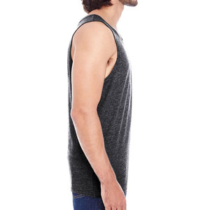 Camiseta sin mangas de algodón hilado con anillo de camiseta de verano con logotipo personalizado - Product Image 2