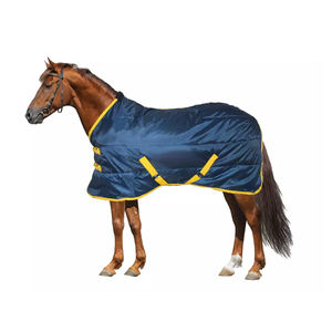 Tapis stable de haute qualité 420D Matty Black avec rembourrage en coton et doublure en nylon pour l'hiver 300 GSM Dernier prix - Product Image 1