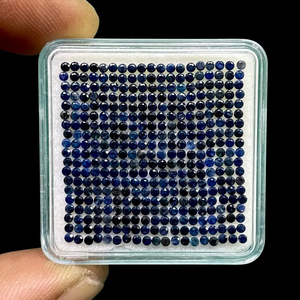 Lote de Piedras Preciosas Sueltas de Zafiro Azul Natural, Calidad Certificada AAA+, Corte Redondo de 1.6mm, Calibradas, Gem239 - Product Image 3