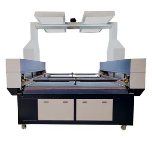 Macchine taglio laser tessuto CO2 su misura taglio etichette intessute sistema di taglio automatico