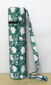 Bolsa de Transporte para Tapete de Yoga de Algodón con Bloques de Color Verde Indio, Correa para el Hombro, Bolsa de Viaje Ligera y de Lujo para Mujer, para el Verano - Product Image 4