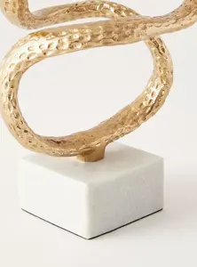 Bureau sur pied de haute qualité de qualité supérieure décoration de bureau et de tables en métal doré personnalisée avec base en marbre - Product Image 3