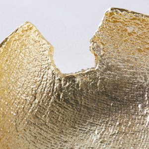 Cuenco de frutas de metal con mango de hoja Cuenco de almacenamiento de diseño martillado de acero inoxidable para decoración de centro de mesa - Product Image 6