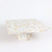 Support à gâteau 1 pièce en bois rose pâle de luxe, fait main, écologique, non toxique, durable, avec nacre, nouveau design, pour mariages et fêtes