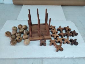 Handcrafted <b>Wooden</b> 3D Tic Tac Toe <b>Board</b> <b>Game</b> Unique <b>Wooden</b> Crafts Product - Product Image 2