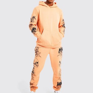 Chándal OEM con logotipo personalizado al por mayor para hombre, conjunto de chándal con capucha y Jogger de alta calidad, ropa de calle, ropa deportiva, conjunto de dos piezas - Product Image 1