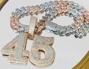 Collier pendentif pour hommes Style militaire avec blanc - Product Image 2