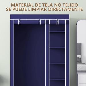 Guardarropa armadio armatibile Portatil Blanco con Tela y Cortina - Mueble Organizador Perchero - Product Image 4