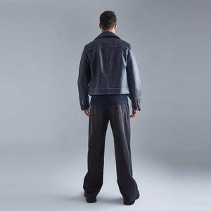 Blouson en cuir décontracté pour homme - Style urbain, écologique, imperméable, respirant, coupe décontractée, option logo frontal, prêt pour l'hiver - Product Image 2