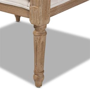 Keylika Traditional Eco-Friendly Wooden Accent Chair Caned Back <b>Armchair</b> Upholstered Seat <b>Single</b> Sofa for Living Room Hotel - Product Image 6
