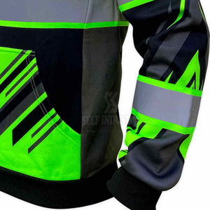 Nouvelle arrivée Sweats à capuche haute visibilité légers de haute qualité, vêtements de sécurité imperméables de couleur unie avec logo personnalisable - Product Image 5