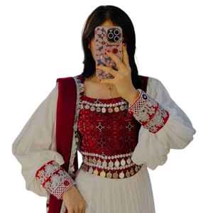 ชุดเดรสยาวผ้ากำมะหยี่ปักลายแบบอัฟกานิสถาน คูชี สำหรับผู้หญิง แฟชั่นทันสมัย เหมาะสำหรับงานแต่งงานและงานปาร์ตี้ สไตล์วินเทจ - Product Image 1