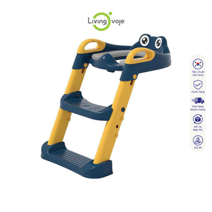 SB TECH Kids <b>Step</b> <b>Stool</b> with Safety Handles Blue and Yellow Print Other Material for Potty Training - Product Image 2