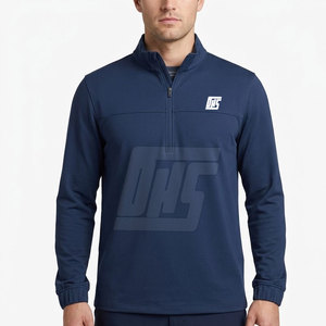 Outdoor <b>Men</b> Quarter Zip Pullover <b>Lightweight</b> Long Sleeve Sports Training <b>Jacket</b> Running Fitness Gym Athletic Performance Top - Product Image 3