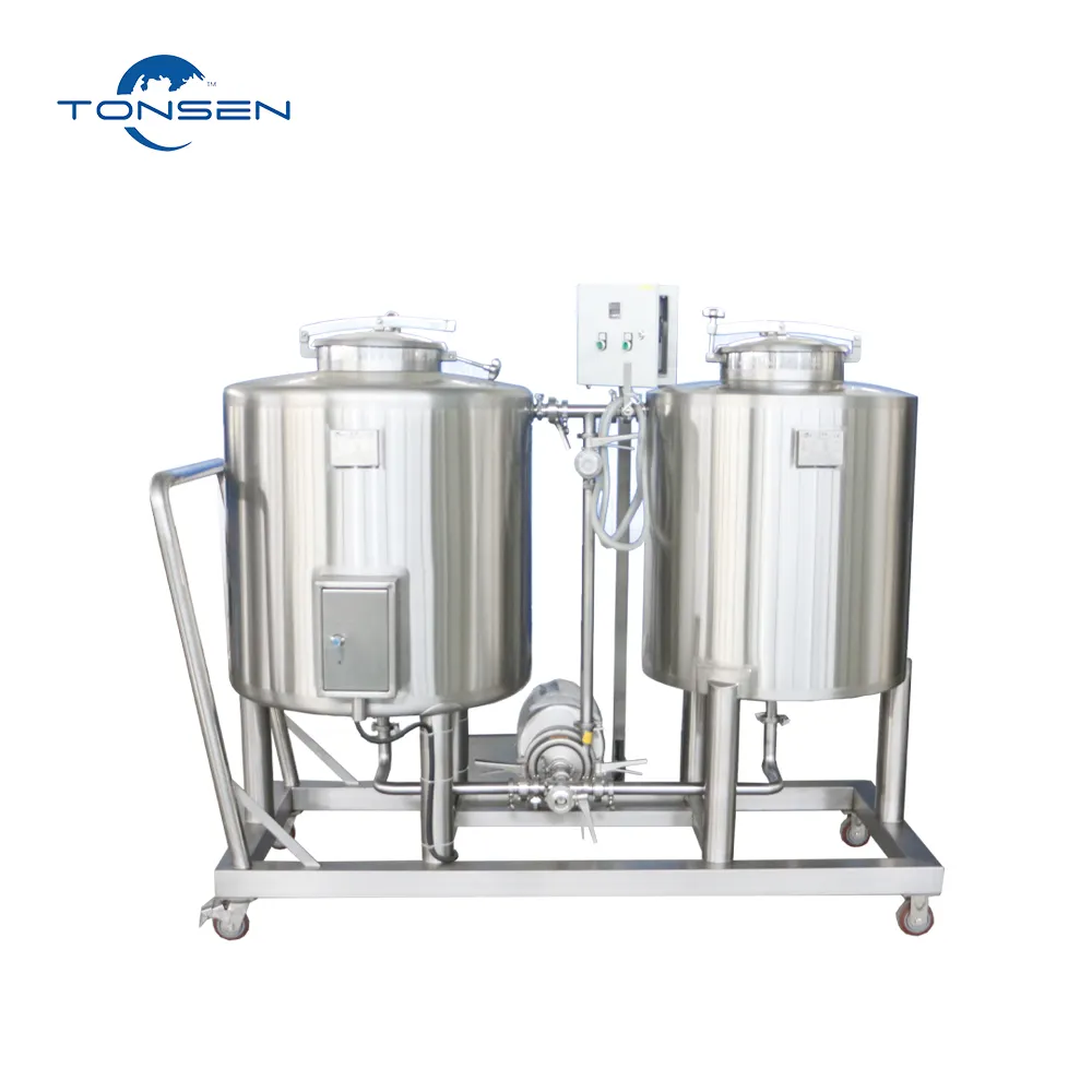 洗濯機処理用のビール醸造タンク用の操作が簡単なポータブル50L100LCIPクリーニングシステム