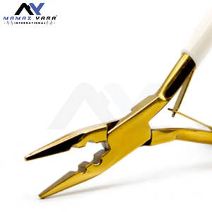 Outil professionnel de pince d'extension de cheveux en acier inoxydable avec poignée en caoutchouc Micro ouverture fermeture de cheveux - Product Image 1