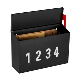 Boîte aux lettres murale personnalisée, métal minimaliste, acier galvanisé, style moderne, serrure à téditon, articles durables, prix d'usine OEM ODM - Product Image 4