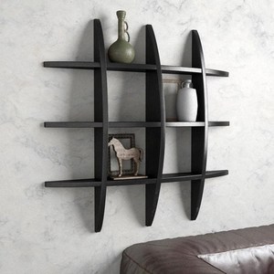 Luxurious floating wooden <b>shelf</b> wall mounted storage <b>shelves</b> for home hotels living room kitchen bathroom home decor accessories - Product Image 6
