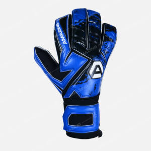 Guantes de portero de fútbol de primera calidad Agarre de látex alemán Corte plano Comodidad Tejido de nailon Característica Protección para los dedos - Product Image 2