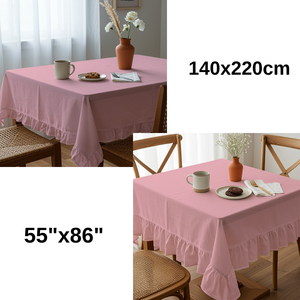 Mantel Rosa Tamaño único para mesas de comedor Tela de poliéster para hoteles Fiestas y reuniones 140x220cm 55x86 pulgadas - Product Image 3