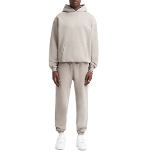 High Quality Tracksuits <b>Men</b> Puff Printing Cotton Soft <b>Pullover</b> Tracksuit Clothes Solid Pattern 360Gsm <b>Men's</b> Tracksuit at Nurak - Product Image 5