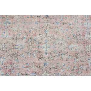 Tapis turc vintage 3x5,8 pieds, tapis marocain en laine rose - Product Image 5